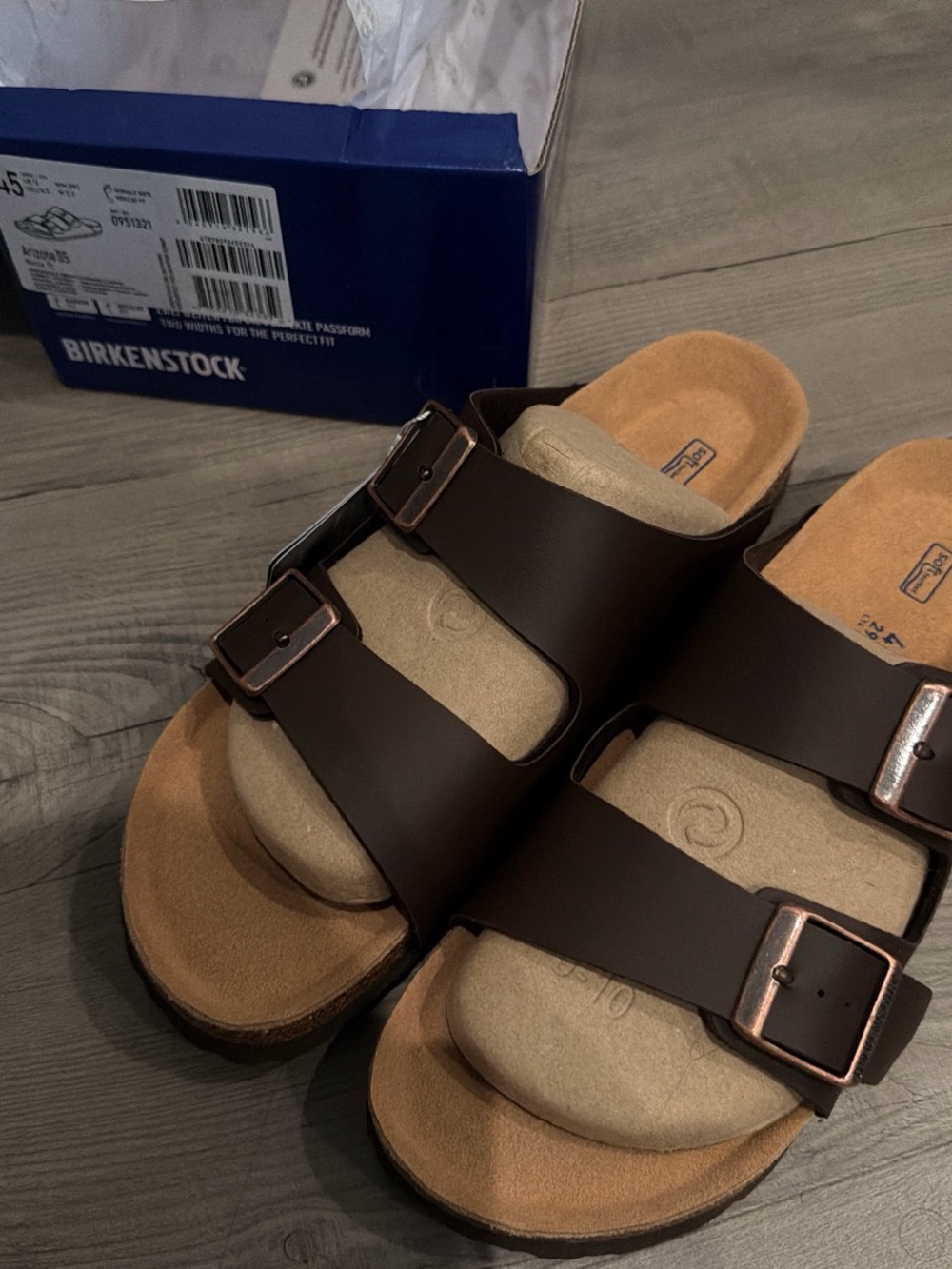 Birkenstock Men's Arizona Double Buckle Sandal - mocha brown